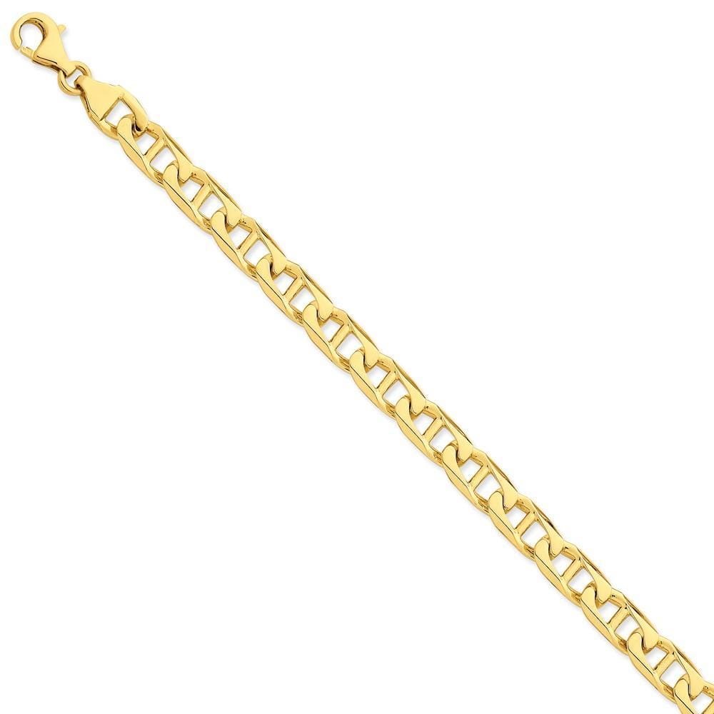 14k Yellow Gold Solid 9.00mm Anchor Link Chain