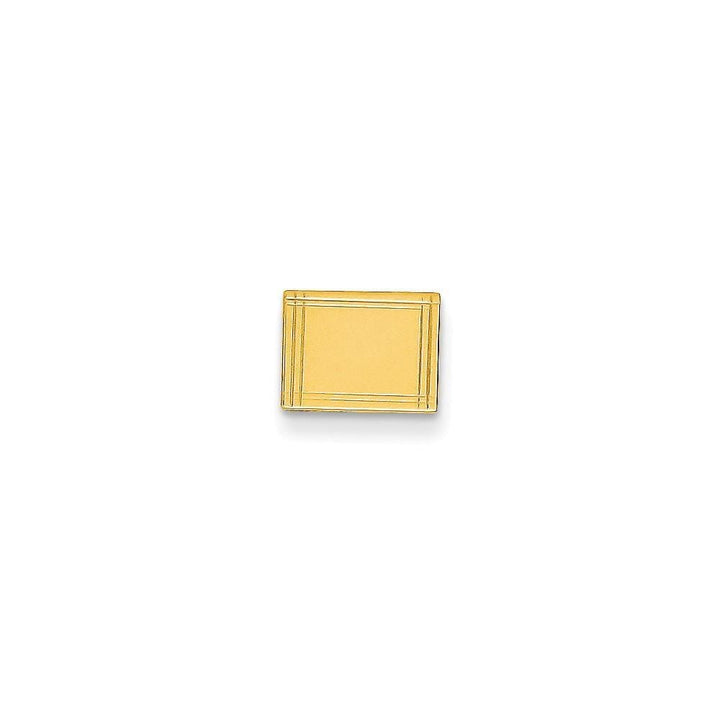 14k Yellow Gold Solid Square Design Tie Tac.