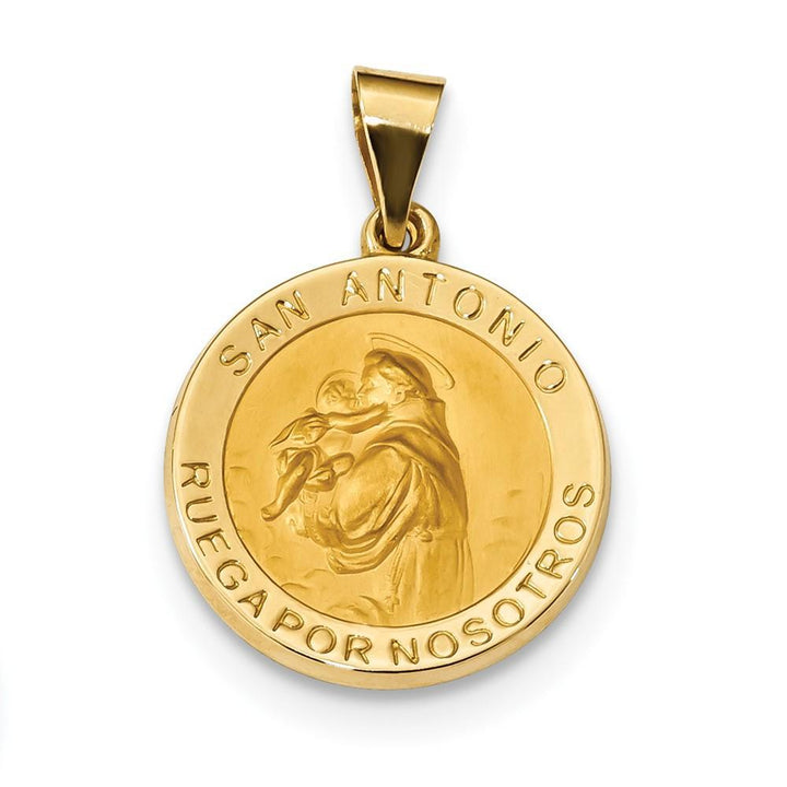 14k Yellow Gold Spanish Saint Anthony Medal