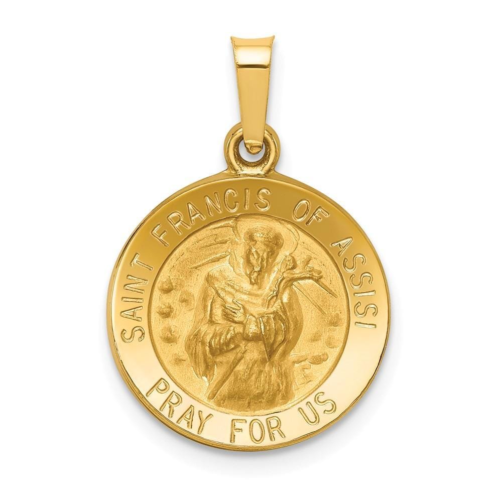 14k Yellow Gold St.Francis of Assisi Medal