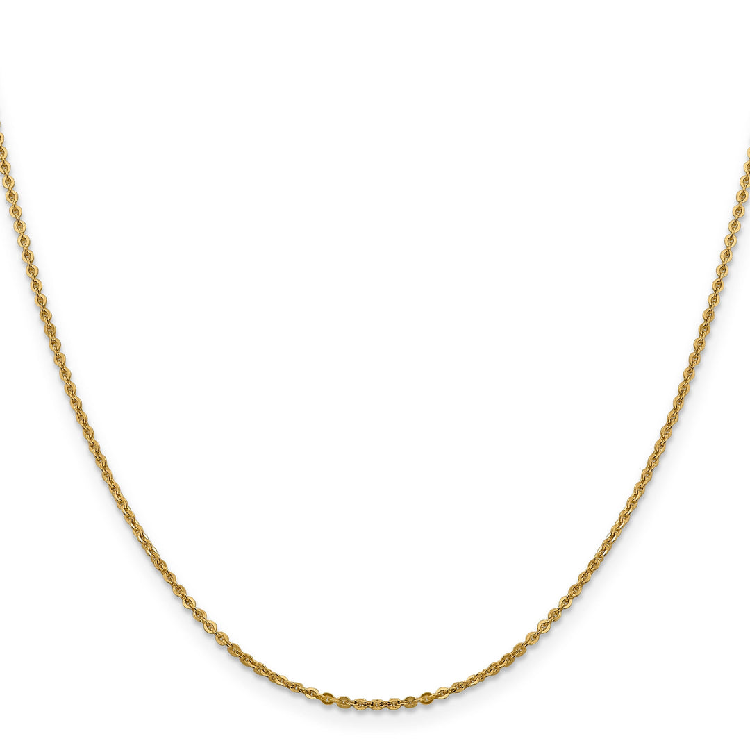14k Yellow Gold 1.7 mm Flat Cable Chain