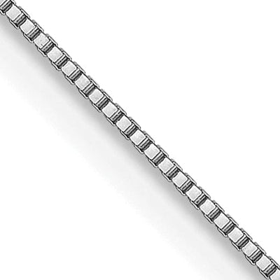 Leslie's 14K White Gold .5 mm Baby Box at $ 131.65 only from Jewelryshopping.com