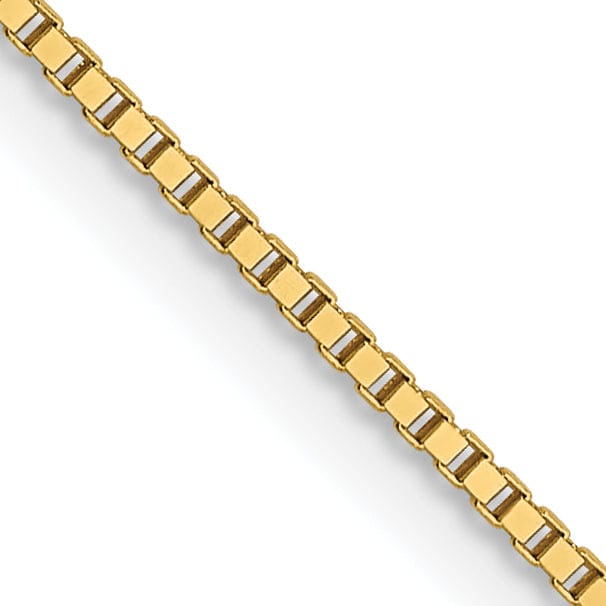 14k Yellow Gold .7 mm Box Chain with Lobster