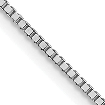 14K White Gold .8 mm Box Chain at $ 416.14 only from Jewelryshopping.com
