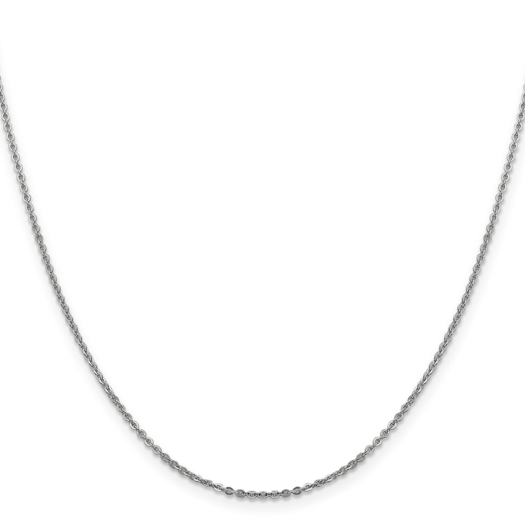 14K White Gold 1.7 mm Flat Cable Chain