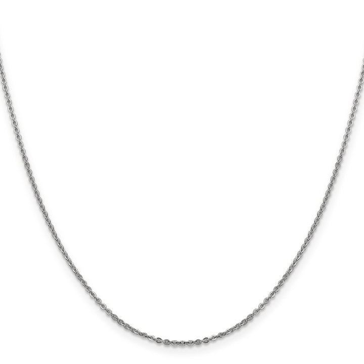 14K White Gold 1.7 mm Flat Cable Chain