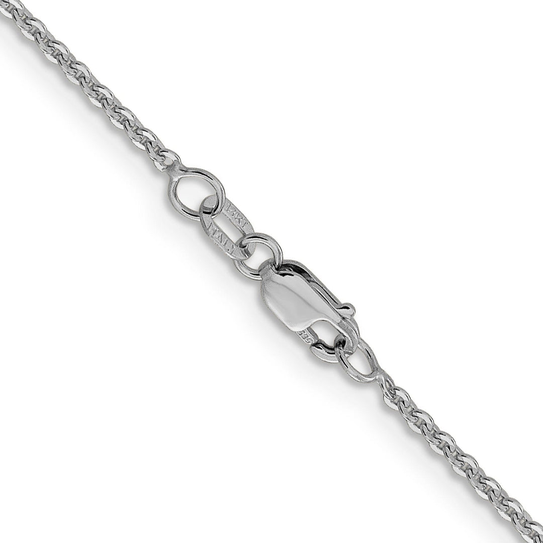 14K White Gold 1.7 mm Flat Cable Chain