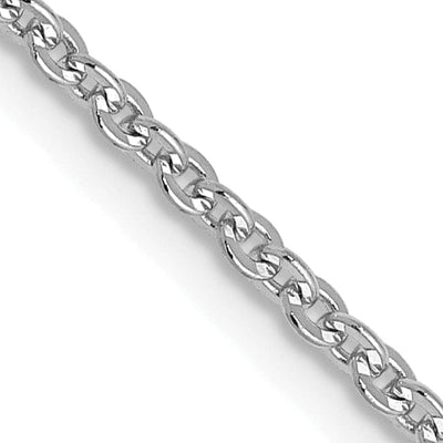 14K White Gold 1.7 mm Flat Cable Chain