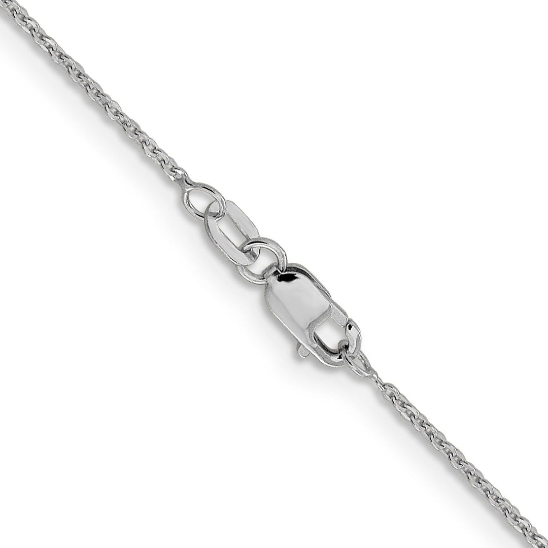 14K White Gold 1.1 mm Flat Cable Chain