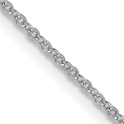 14K White Gold 1.1 mm Flat Cable Chain at $ 238.19 only from Jewelryshopping.com