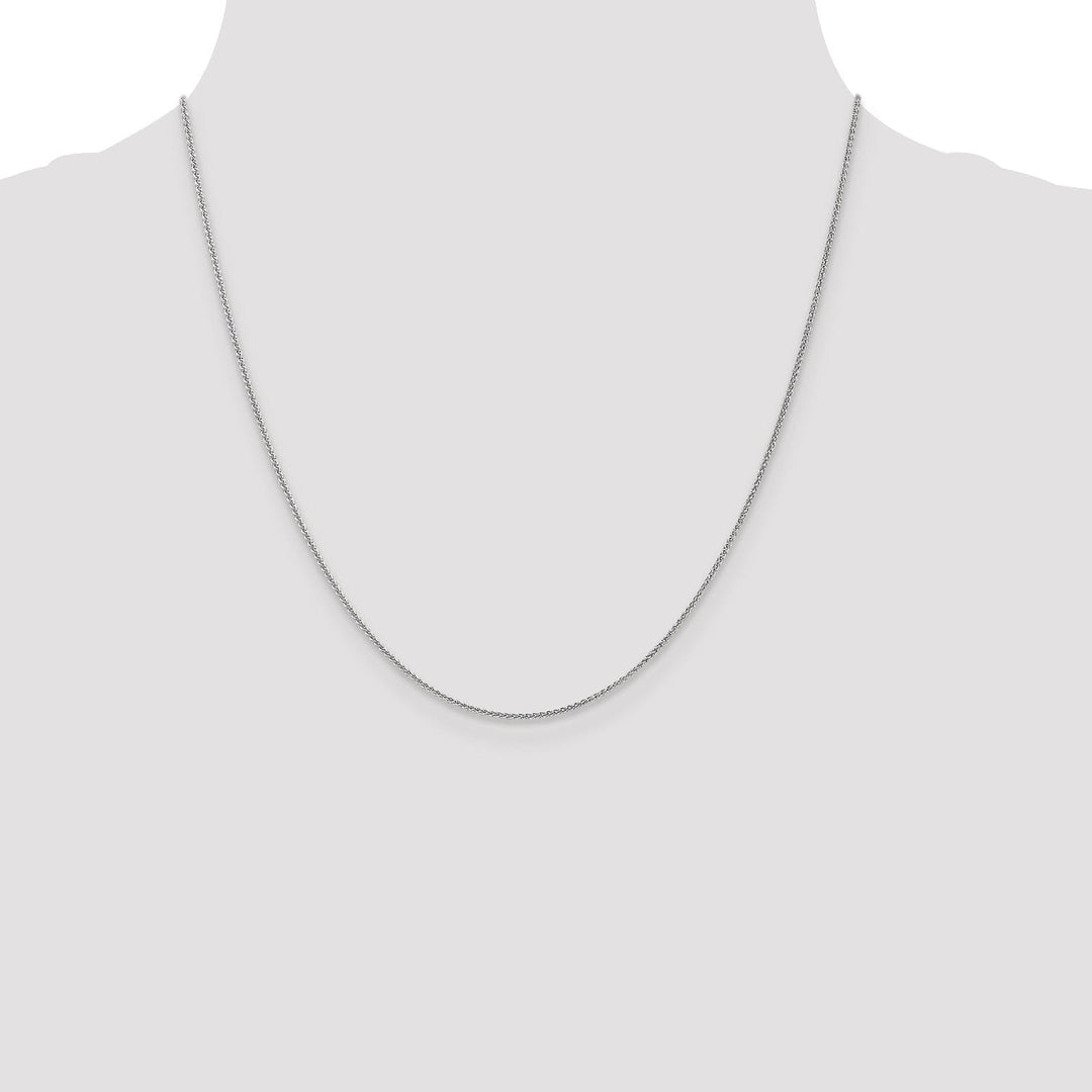 14K White Gold 1mm Spiga Wheat Chain