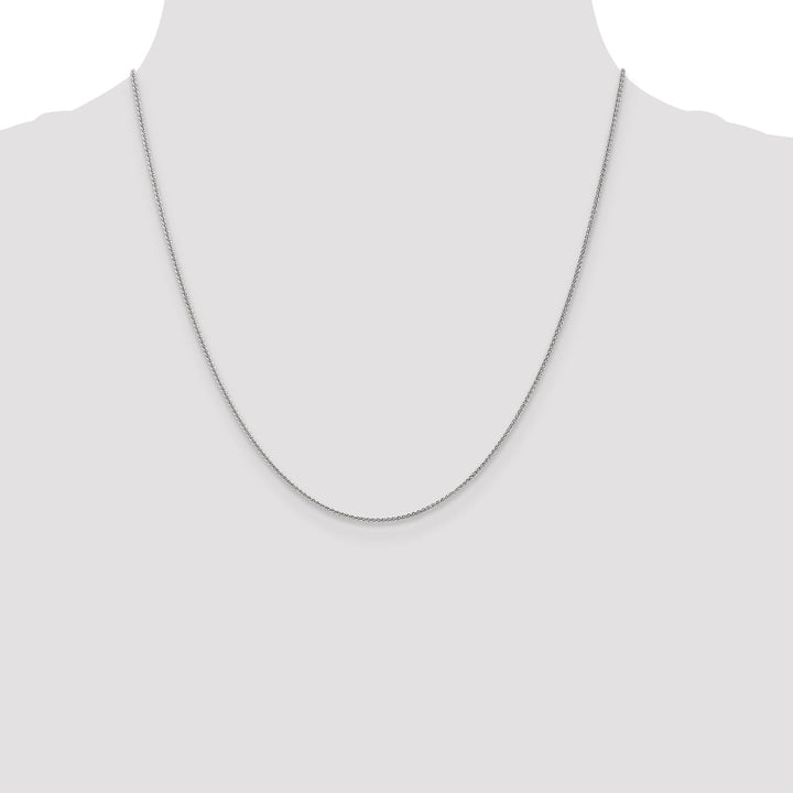 14K White Gold 1mm Spiga Wheat Chain