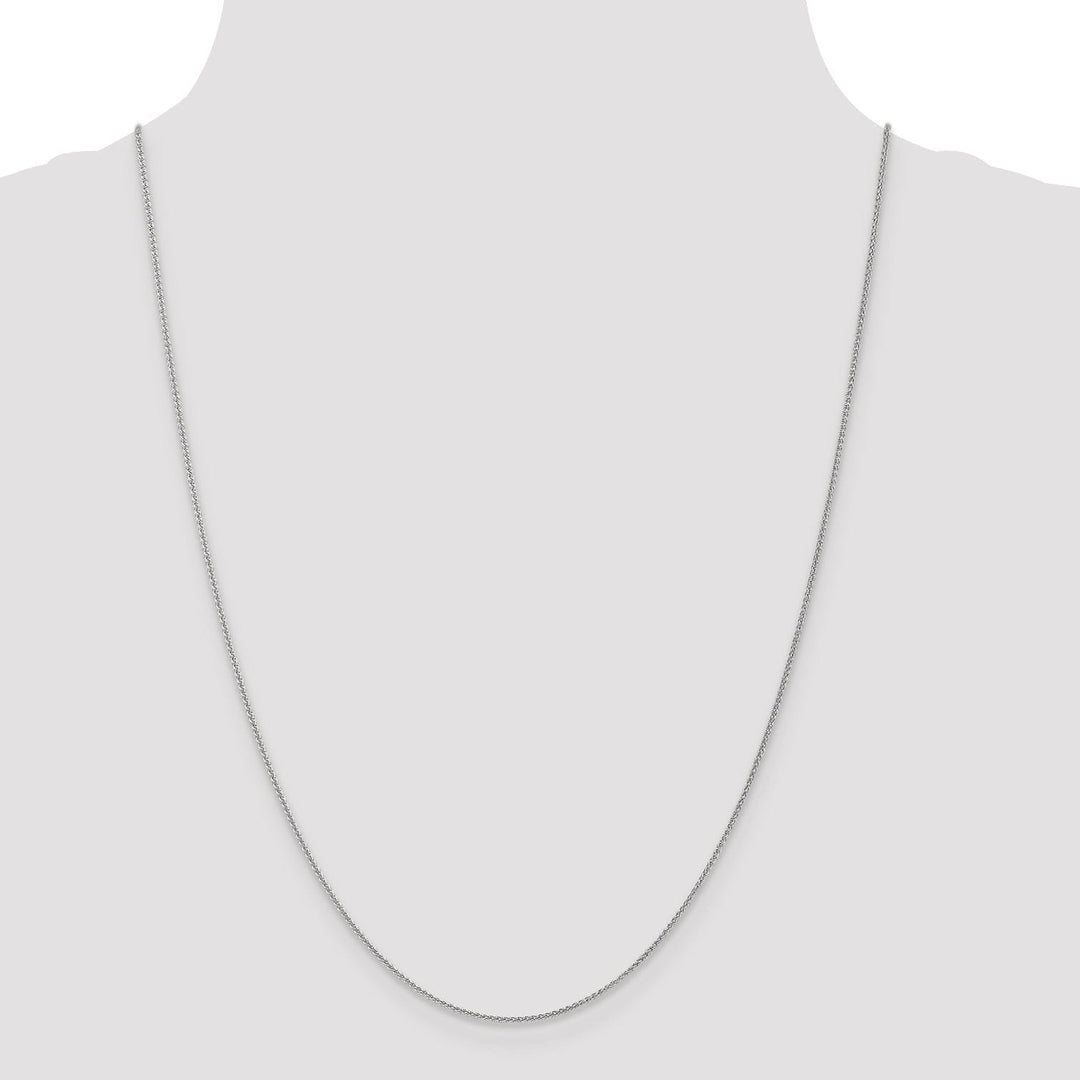14k White Gold 1mm Spiga Wheat Chain
