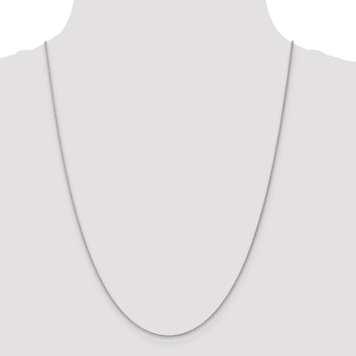 14k White Gold 1mm Spiga Wheat Chain