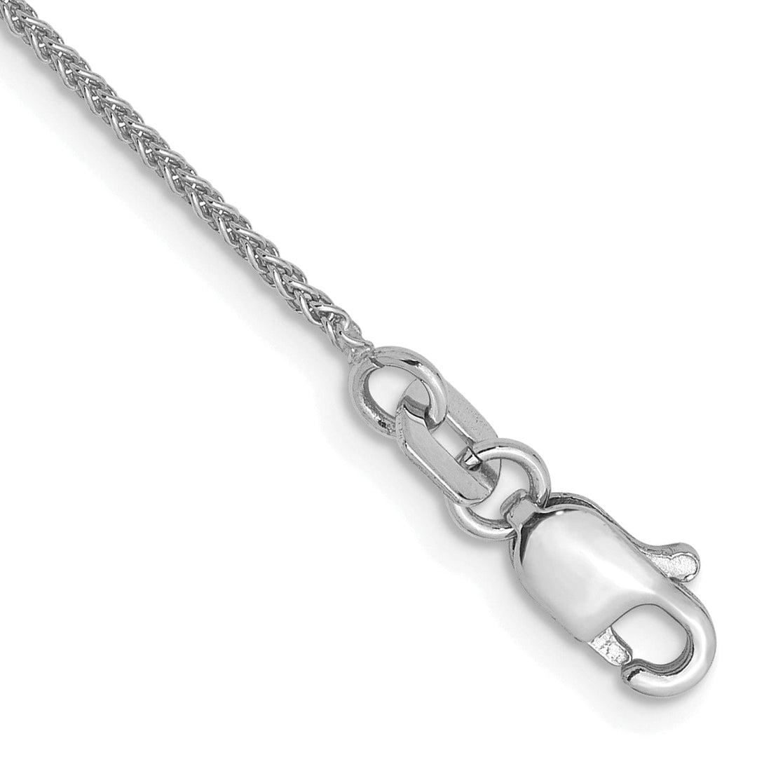 14k White Gold 1mm 9 Wheat Chain