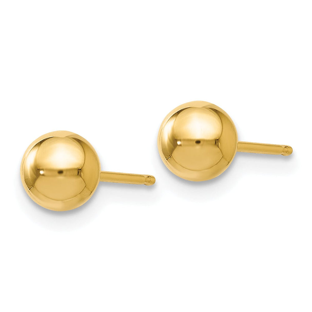 14k Yellow Gold 5mm Ball Post Earrings