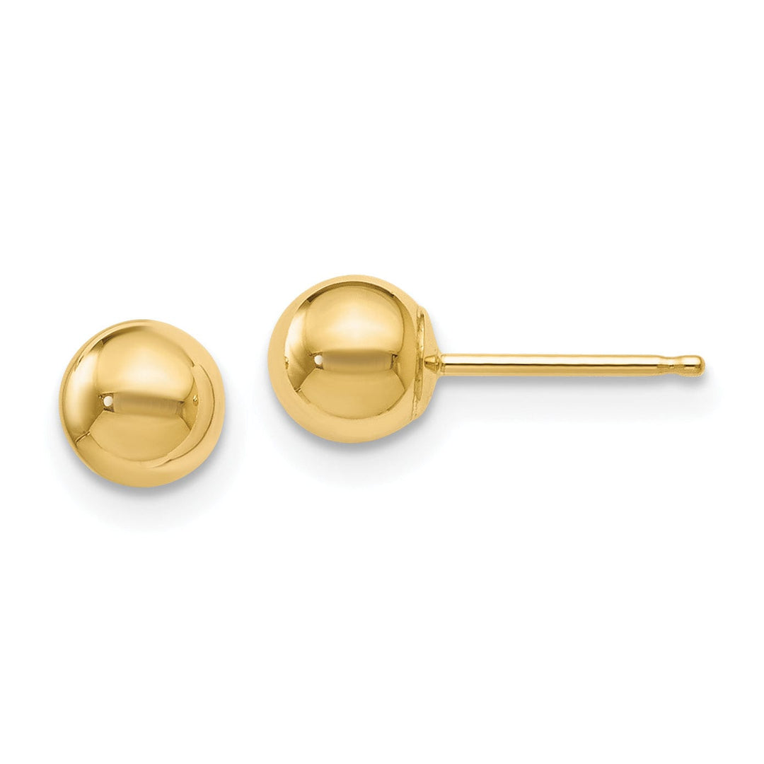 14k Yellow Gold 5mm Ball Post Earrings