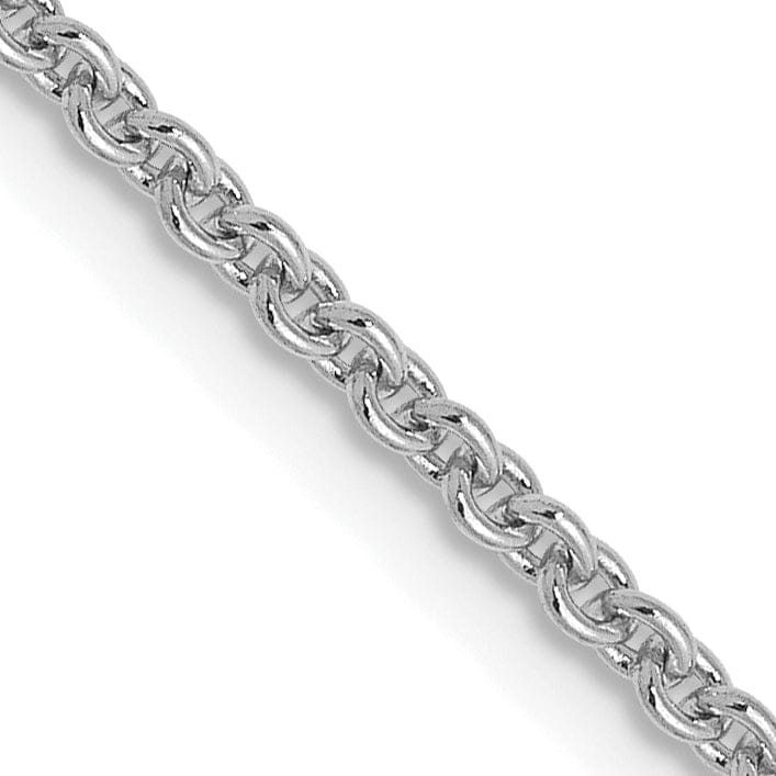 Leslie 14K White Gold 1.6 mm Round Cable Chain