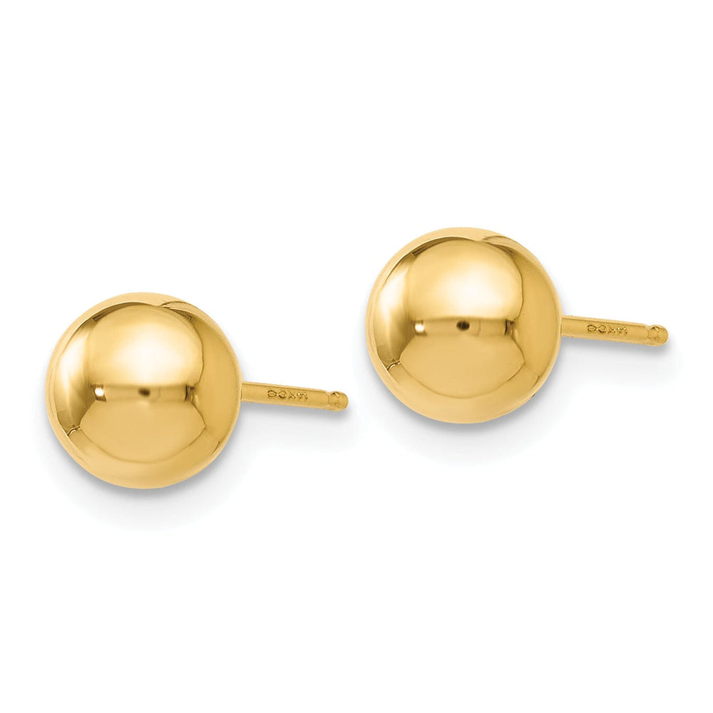 14k Yellow Gold 6mm Ball Post Earrings