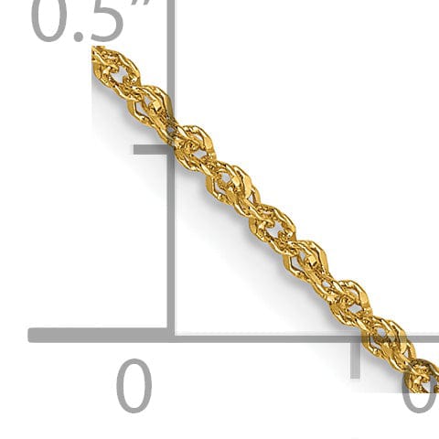 14k Yellow Gold 1.3 mm Sparkle Singapore Chain