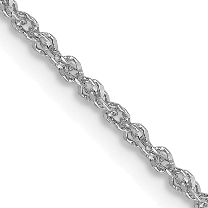 14K White Gold 1.3 mm Sparkle Singapore Chain