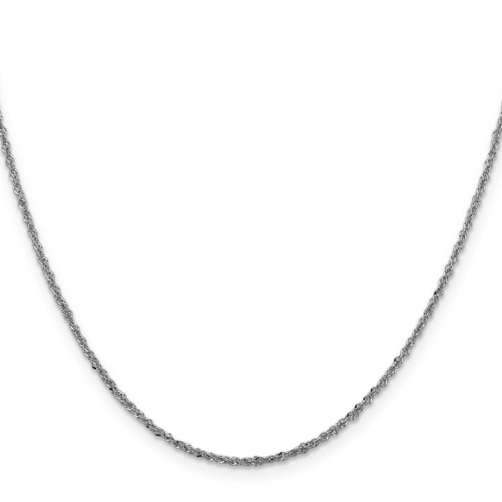 14K White Gold 1.6 mm Sparkle Singapore Chain