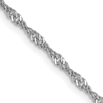 14K White Gold 1.6 mm Sparkle Singapore Chain at $ 273.53 only from Jewelryshopping.com