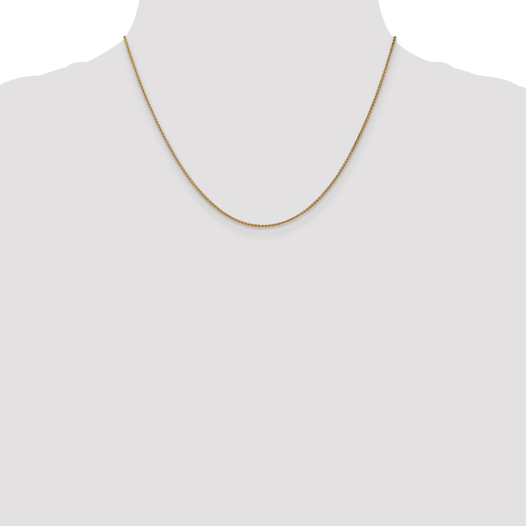 14k Yellow Gold 1.2mm Spiga Wheat Chain