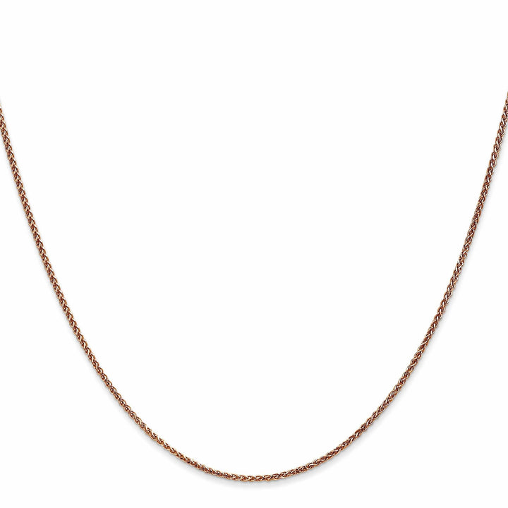 14K Rose Gold 1.2mm Spiga Wheat Chain