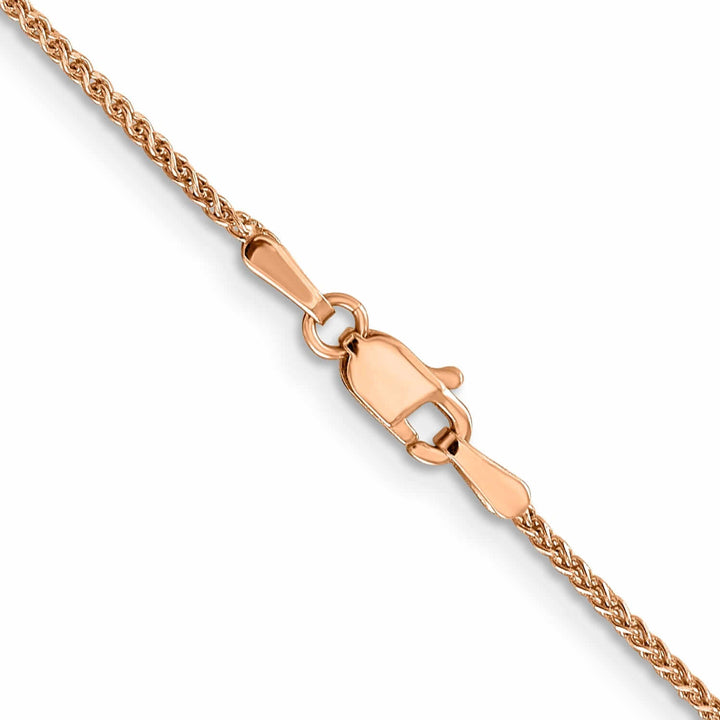 14K Rose Gold 1.2mm Spiga Wheat Chain