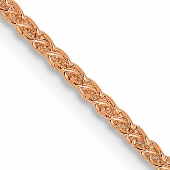 14K Rose Gold 1.2mm Spiga Wheat Chain