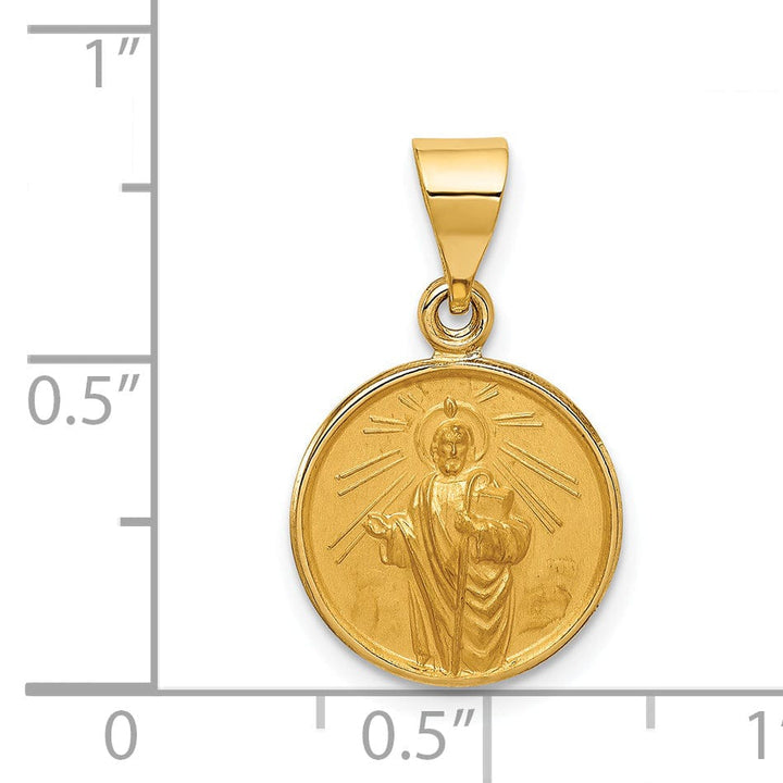 18k Yellow Gold Saint Jude Medal Pendant