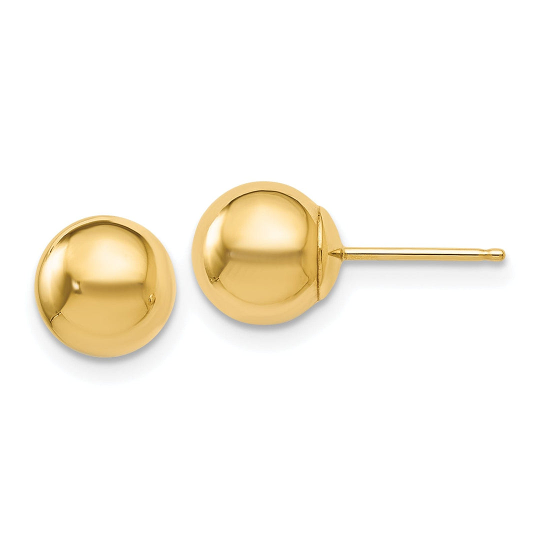 14k Yellow Gold 7mm Ball Post Earrings