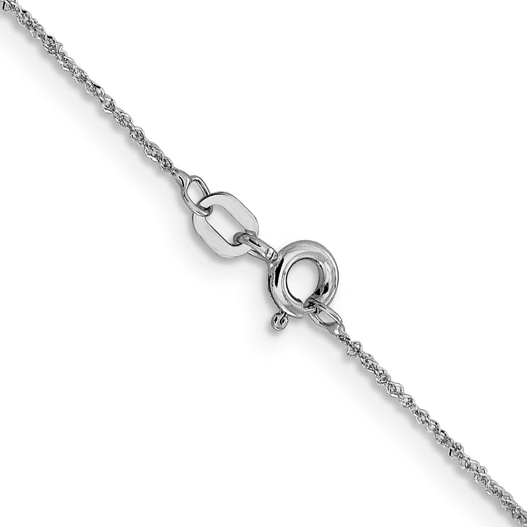 14K White Gold .8 mm Sparkle Singapore Chain