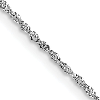 14K White Gold .8 mm Sparkle Singapore Chain at $ 115.84 only from Jewelryshopping.com