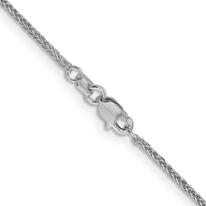 14K White Gold 1 mm Quadra Wheat Chain