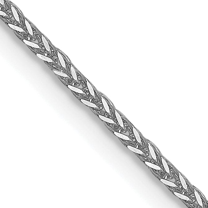 14K White Gold 1 mm Quadra Wheat Chain