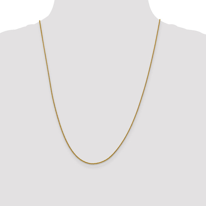 Leslie 14k Yellow Gold 1 mm Quadra Wheat Chain