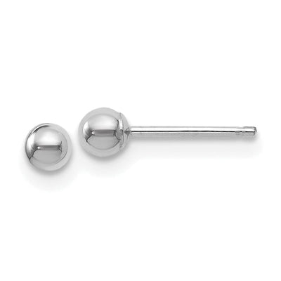 14k White Gold 3mm Ball Post Earrings at $ 29 only from Jewelryshopping.com