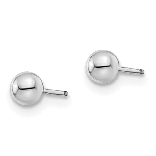 14k White Gold 4mm Ball Post Earrings