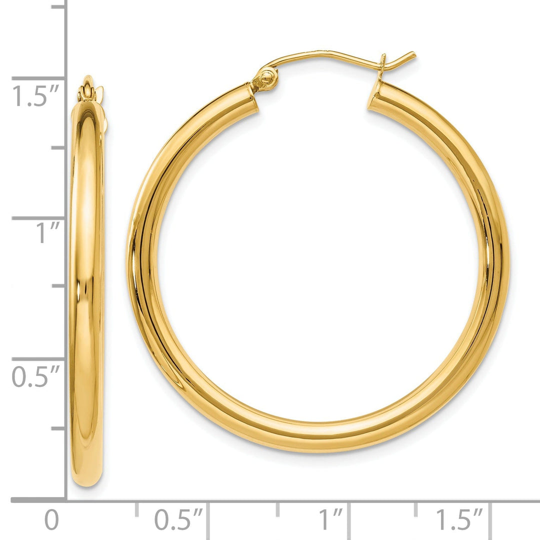 14k Yellow Gold Hoop Earrings