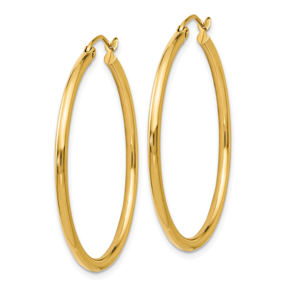 14k Yellow Gold 2mm Hoop Earrings