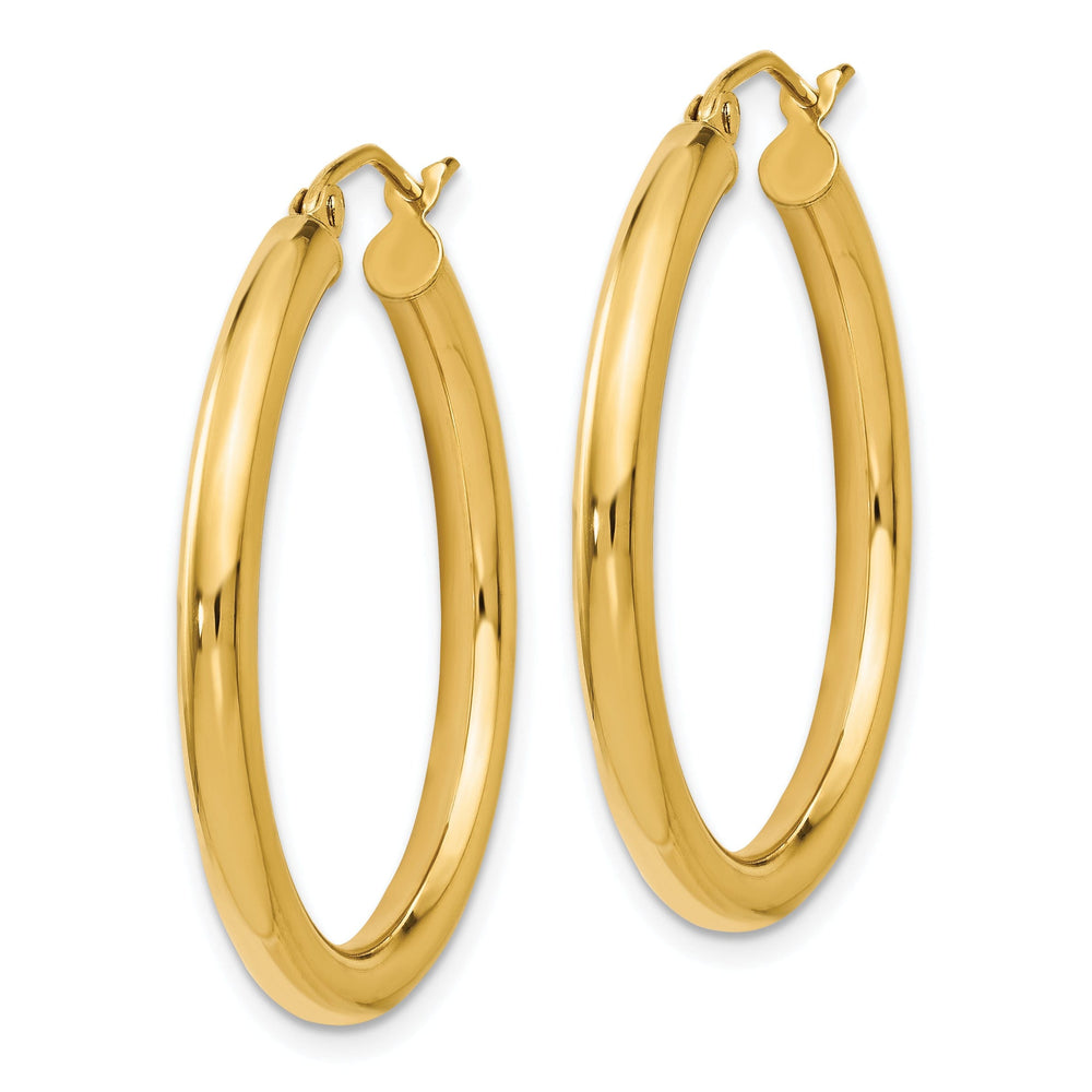 14k Yellow Gold 3mm Hoop Earrings