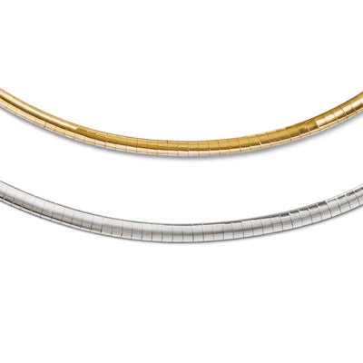 14k Two-tone Supreme Reversible Omega Necklace at $ 1858.8 only from Jewelryshopping.com
