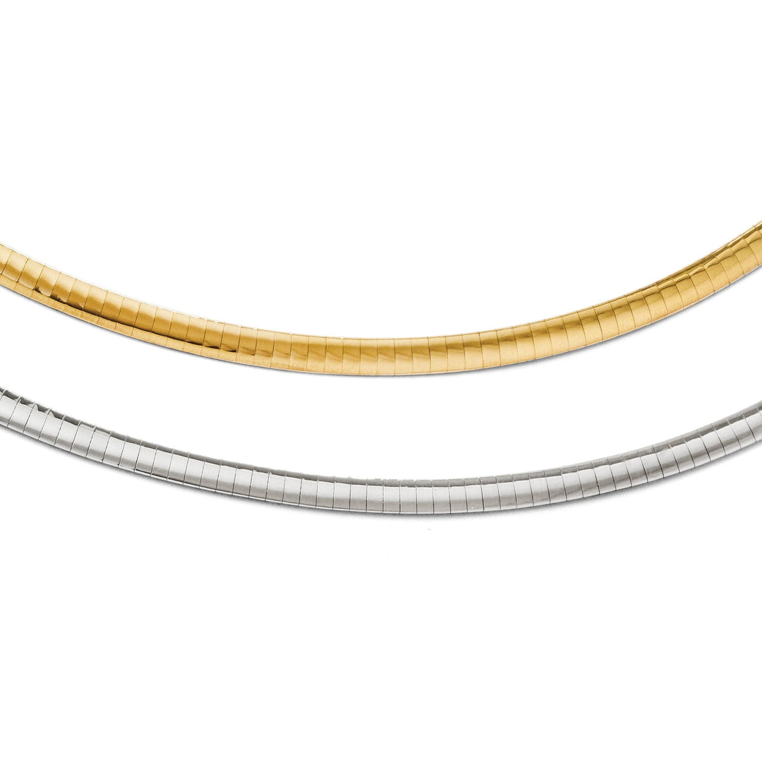 14k Two-tone Supreme Reversible Omega Necklace