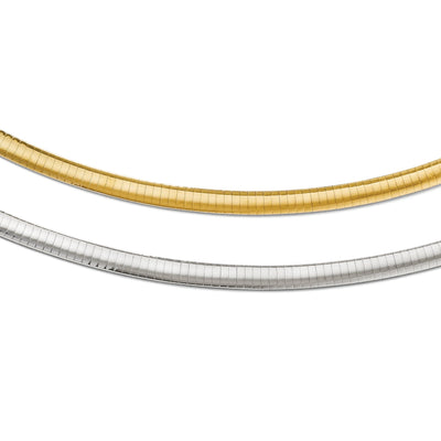 14k Two-tone Supreme Reversible Omega Necklace at $ 3479.67 only from Jewelryshopping.com