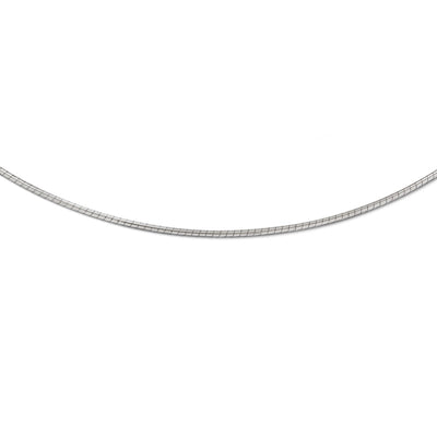 14k White Gold 1.2mm Omega Necklace at $ 723.11 only from Jewelryshopping.com