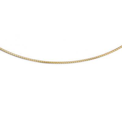 14k Yellow Gold 1MM Round Omega Necklace at $ 528.17 only from Jewelryshopping.com