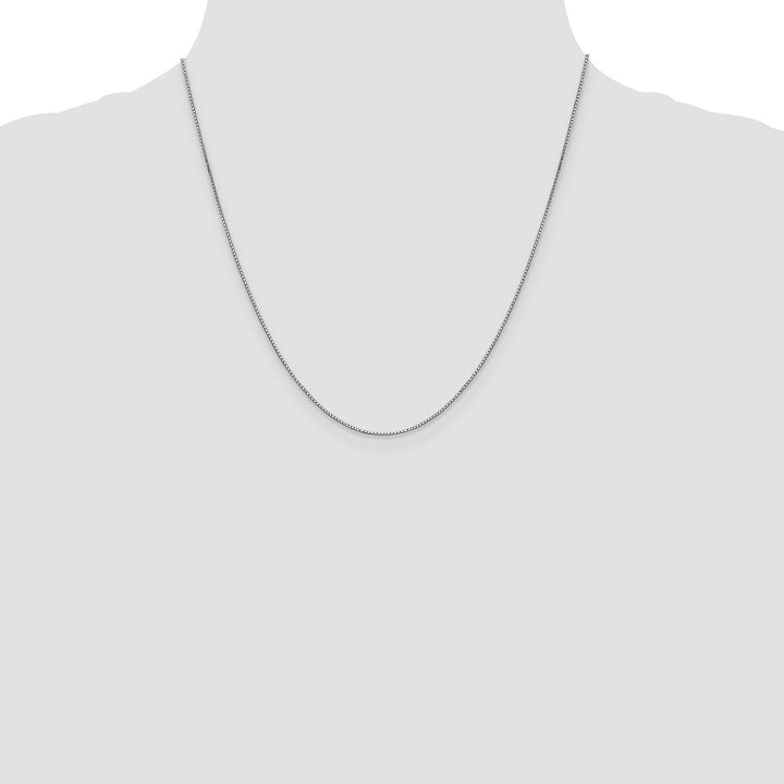 14K White Gold .9 mm Box Chain