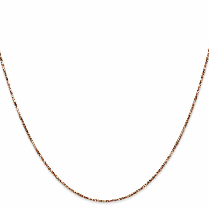 14K Rose Gold 1mm Spiga Wheat Chain